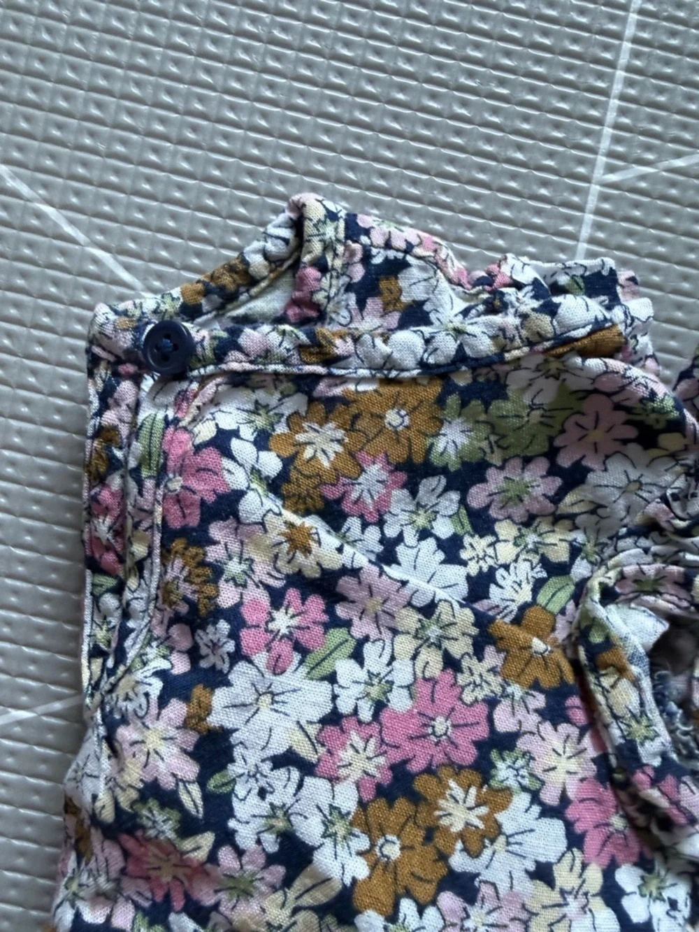 okie dokie|Baby girl dark Florals matching set,summer outfit blouse & bloomers•